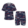 thumbnail image 1 of Fotbe Nautical Style Sailboat Pijama Estampada de 2 Piezas para Niños – Ropa de Dormir de Manga Corta Cómoda para Niños y Niñas, Camiseta y Shorts de Algodón-4X-Large, 1 of 6
