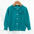 thumbnail image 2 of SUYIDA Boys Girls Cartoon Embroidered Knit Sweater Long Sleeve Casual Outerwear Soft Comfortable Children Autumn Wear - Green, 2 of 4