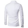 thumbnail image 4 of HUANBAI Stylish Double Placket Long Sleeve Shirt Casual Layered Top With Contrast Collar And Design Comfortable Wear, 4 of 4