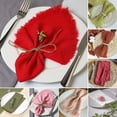 thumbnail image 2 of Boho Linen Napkin,18 Inch Washable Fringed Fabric Napkin,Rustic Farmhouse Napkin for Dining Table Home Wedding Bridal Shower, 2 of 8