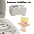 thumbnail image 4 of Replacement Part for Fisher-Price Little People Cuddle 'n Play Nursery Playset - GKP70 ~ Baby Girl Figure ~ Pink Bib with Star ~ Blonde Hair, 4 of 6