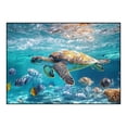 thumbnail image 5 of Underwater tropical sea turtle, underwater marine life painting, seabed scenery poster print for living room home decor art, 5 of 10