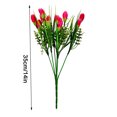 thumbnail image 3 of Inteprter Ramo de flores artificiales boda hogar decoración al aire libre jardín decoración Floral Flores artificiales Rosa roja, 3 of 6