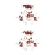 thumbnail image 2 of Sonducket 4 piezas de peinetas de flores para boda, conjunto de tocados de decoración, tocado elegante elegante para niñas, hermoso tocado de Rojo oscuro 2piezas, 2 of 6