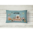 thumbnail image 2 of Carolines Treasures CK7958PW1216 Cream Chinese Crested Sweet Home Canvas Fabric Decorative Pillow 12H x16W multicolor, 2 of 4