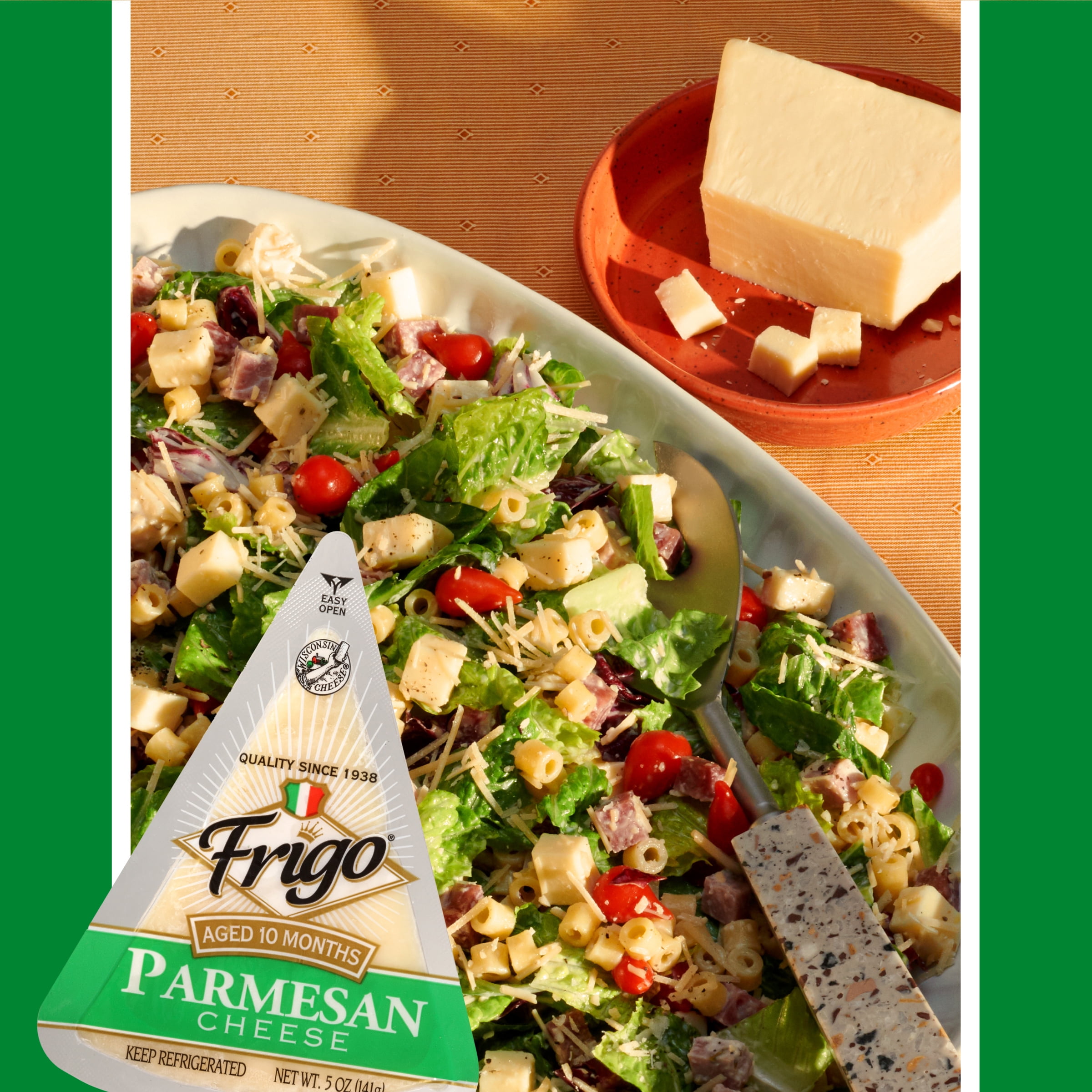 Frigo Parmesan Cheese Wedge, 5 oz Plastic Wrap Refrigerated Hard Cheese