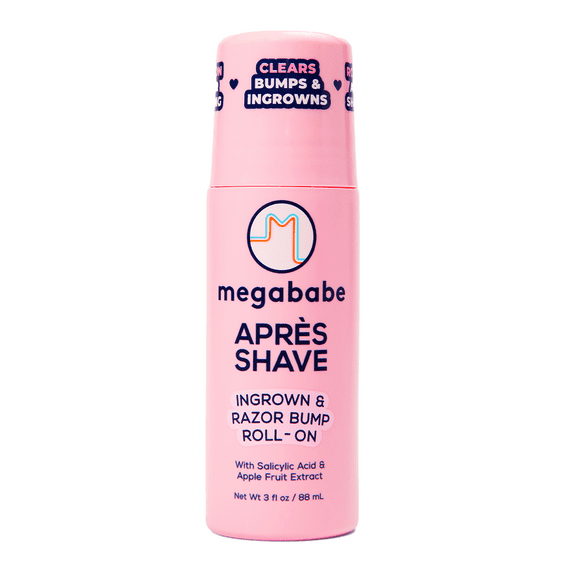 Megababe Après Shave, Ingrown Hair & Razor Bump Liquid Roll-on Treatment, 3 fl oz