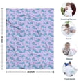 thumbnail image 4 of Purple Cartoon Narwhal Pattern Blanket,Comfortable Soft Flannel Throw Blanket,All Season,Warm Lightweight Blankets for Sofa Bed Couch Living Room Chair,30"x40", 4 of 4
