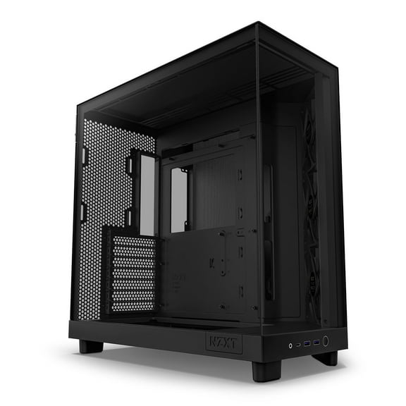 NZXT H6 FLOW Compact Dual-Chamber Mid-Tower Airflow Case, Black, CC-H61FB-01