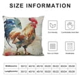 thumbnail image 6 of Acheng Funny Wholesale Popular Watercolor Rooster Art Colorful Chicken  Pillow Cover,  2 pcs White, 6 of 6