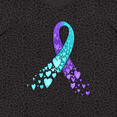 thumbnail image 4 of Inktastic Suicide Prevention Ribbon with Blue and Purple Hearts Women's Plus Size T-Shirt, 4 of 5