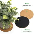 thumbnail image 3 of 6 Pieces Cork Plant Coasters, 6 Inch Large Coasters for Drinks, Cork Plant Mats Cork Coasters for Plants, Plant Coasters for House Plants Indoors (Nude & Black), 3 of 8