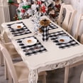 thumbnail image 6 of Christmas Placemats, Reversible Table Mats, Red Plaid Waterproof Polyester Dining Table Decorations, 11.8x17.7 Inch Washable Holiday Coffee Table Mats, 6 of 6