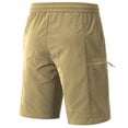 thumbnail image 4 of Besolor Plus Size Workout Shorts for Men Drawstring Elastic Waist Lightweight Casual Running Athletic Hiking Shorts with Pockets(X-Large,Khaki), 4 of 6