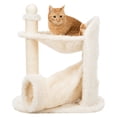 thumbnail image 3 of TRIXIE Baza Gandia Plush 26.8" Cat Tree with Sisal Scratching Post-Hammock & Tunnel, Cream, 3 of 8