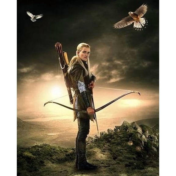 5D DIY Lord of the Rings Diamond Painting Set, Full Diamond Embroidery Art Gift Home Wall Decoration