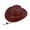 Red, variant on Western Cowboy Hat for Men Durable Pu Leather Hats Versatile Outdoor Sun Hat Black