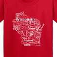 thumbnail image 4 of Inktastic Wisconsin State Word Salad Youth T-Shirt, 4 of 5