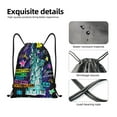thumbnail image 4 of Fuzoiu New York City Print Drawstring Backpack for Gym, Travel, Yoga,Sports Sackpack String Bag for Women Men-Medium, 4 of 6