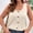 Beige, variant on Womens Sleeveless Button Front Top - Beige Ribbed Knit Scoop Neck Relaxed Fit Casual Shirt for Summer Layering,Size 2XL