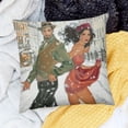 thumbnail image 2 of SHANXI Throw Pillow Covers Beautiful Romantic Couple American Afro Art r for Sofa 18x18in, 2 of 5