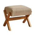 thumbnail image 4 of GUOOL Footstool Change Shoe Stool Leisure Stool Ottoman for Couch Living Room Home Light Brown, 4 of 9