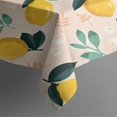 thumbnail image 3 of Yellow Lemon Fruits GreenLeaves Pattern Rectangle Tablecloth 60"x84",Waterproof Polyester Rectangle Table Cloth, Wipeable Spillproof Polyester Tablecloth for Dining, Camping, Indoor and Outdoor, 3 of 5