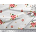 thumbnail image 2 of Soimoi Poly Georgette Fabric Leaves & Rose Flower Print Sewing Fabric Yard 52 Inch Wide, 2 of 3