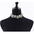 thumbnail image 3 of Women's Short Necklace Full Of Diamonds Exaggerated Flower Necklace, 3 of 5
