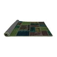 thumbnail image 2 of Ahgly Company Indoor Square Oriental Turquoise Blue Modern Area Rugs, 3' Square, 2 of 4