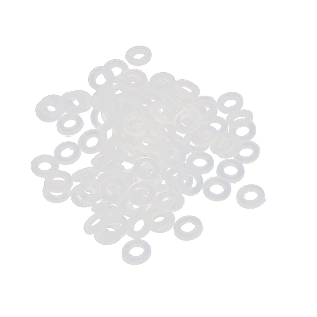 uxcell Nylon Flat Insulating Washers Gasket 8mm x 3mm x 1mm 100pcs Clear