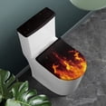thumbnail image 2 of HELLHERO Flame Pattern Elastic Fabric Toilet Cover & Dust-Proof Toilet Lid Cover & Adjustable for Gift Elastic Bottom, 2 of 8