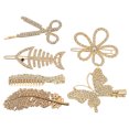 thumbnail image 1 of Pinza para el cabello Unique Bargains estilo lindo dorado 1 juego, 1 of 7