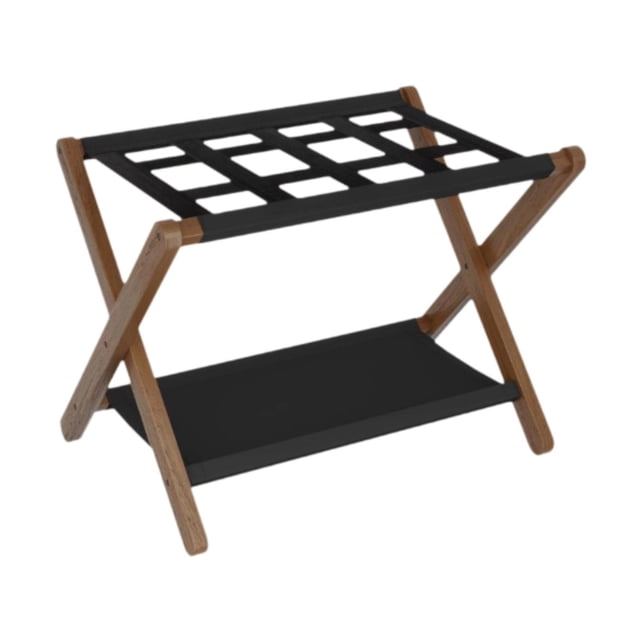 BELOVING Foldable Luggage Rack Organizer Portable Multifunctional with Shoes Shelf 2 Tier
