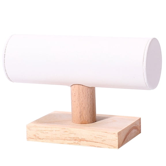 Necvior Bracelet Organizer Retail Jewelry Display Shelf Wooden Bangles and Watch Rack