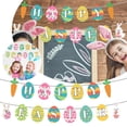 thumbnail image 1 of BotaniNest Easter Themed Party Banner With Easter Eggs Rabbits Carrots And Banners, 1 of 6