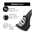 thumbnail image 5 of Afilador Cuchillos Cocina Portátil 3 Etapas Ergonómico Negro, 5 of 5