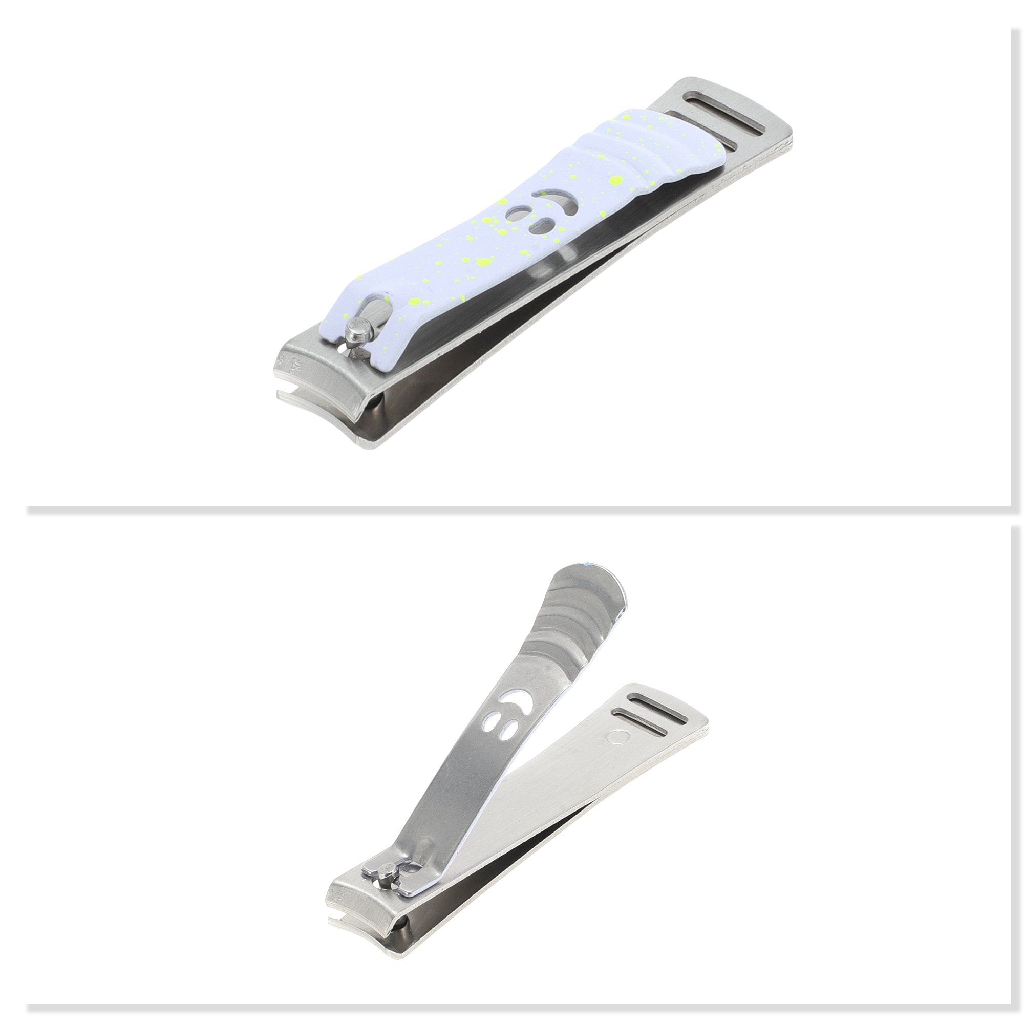 Unique Bargains Portable Laugh Face Nail Clipper 1 Pc Silver Tone, White, Green