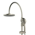 thumbnail image 2 of Riviera 8-in Rain Showerhead Shower System with 3-Body Jets Pivoting Shower Arm and Multi-function Handshower Brushed Nickel, 2 of 2