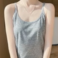 thumbnail image 3 of Tbopshirt Women Cotton Camisoles Tank Tops Sleeveless Crew Neck Solid Color Spaghetti Strap Summer,2XL, 3 of 6