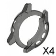 thumbnail image 1 of Paquete de 2-4 fundas protectoras de gel de sílice para reloj inteligente fenix 5X negro 4 piezas, 1 of 8
