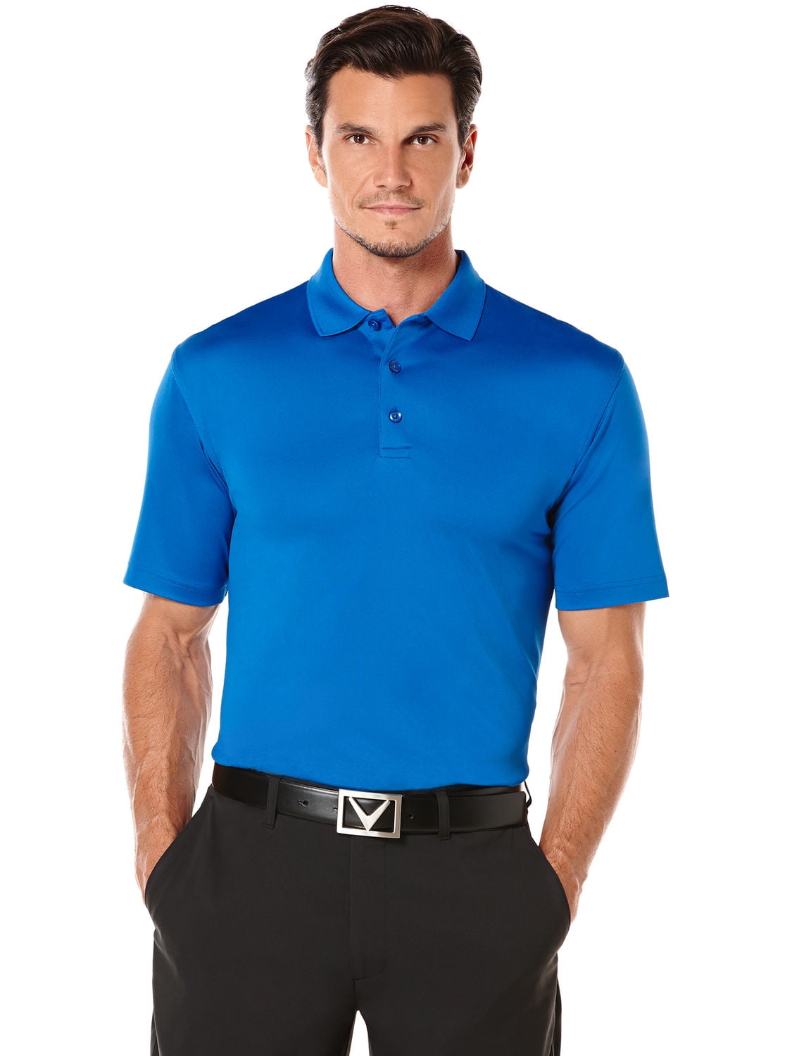 NEW Big & Tall Performance Solid Blue 2XLT Golf Polo