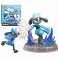 thumbnail image 1 of BLOKEES Original Building Block Toys Pokemon Pikachu Eevee Charmander Psyduck Sprigatito Riolu Action Assemble Model Toys Gifts Riolu, 1 of 6