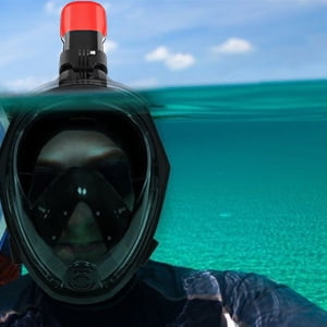 Anti-fuite Anti-Buée Pleine Face 180° Vue Plongée Masque Snorkel Taille:L/XL