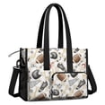 thumbnail image 2 of Teacher Tote Bag,Football Equipment Checkered Pattern Teacher Utility Tote Bag,Large Work Tote Bags for Women with Multiple Pockets,Top Zipper Closure,13.8x10.6x6.7 Inch, 2 of 5