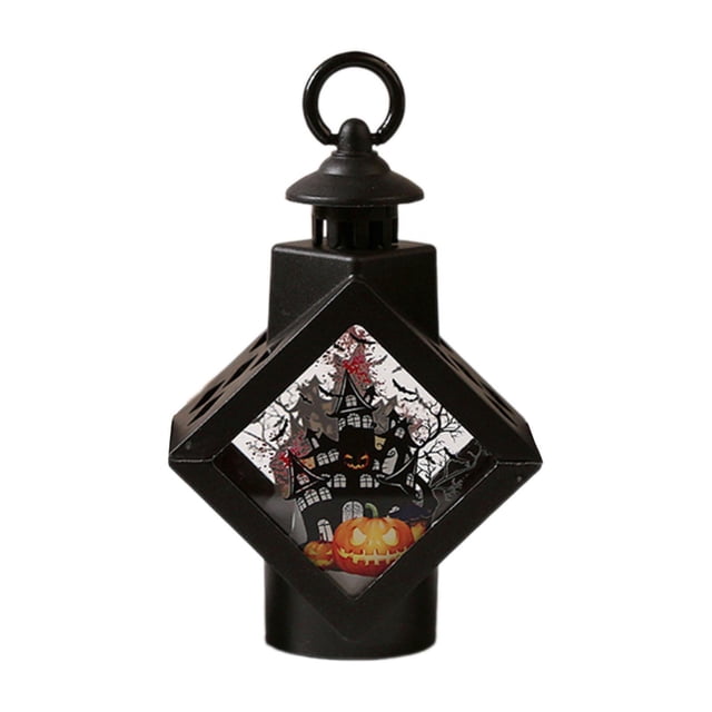 Elodie LED Hanging Halloween Lantern Night Lamp Portable Halloween Decor Nightlight for Pumpkin