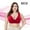 Red, variant on Womens Push Up Everyday Bras Comfortable Wireless Bralettes V Neck Seamless Bra Smooth Brassiere Wire Free Basic Bras Beige L