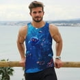 thumbnail image 6 of KLL Deep Sea Glowing Fishes Print Men's Muscle Gym Workout Stringer Tank Tops Bodybuilding Fitness T-Shirts Tank Tops Men-Medium, 6 of 7