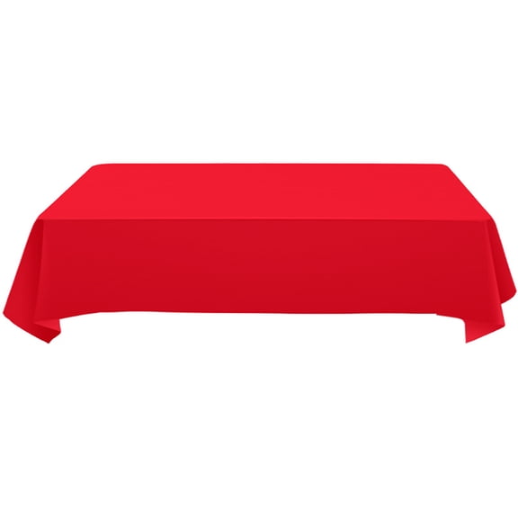 Red Disposable Tablecloth 54 x 108 Inch, Heavy Duty Plastic Table Cover for Birthday & Holiday Parties, Festive Valentines Day Decorations & Christmas Table Decor A