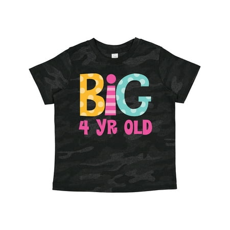 

Inktastic 4th Birthday Big 4 Year Old Girls Toddler T-Shirt